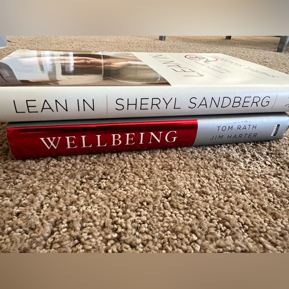 $50+ worth: 2 book hardcover bundle Lean In and Wellbeing